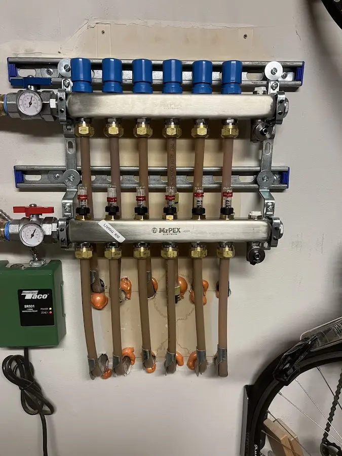 Plumber performing Gas Line Installation at a residential property in Powdersville